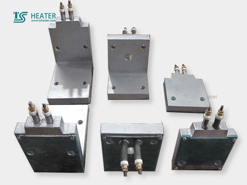 Right angle casting heater